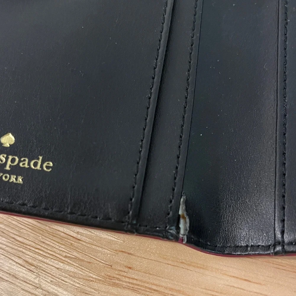 Kate Spade Wallet - Striped Raspberry - Picture 3 of 4